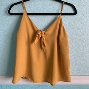 Lush Mustard Tie Tank from Francescas